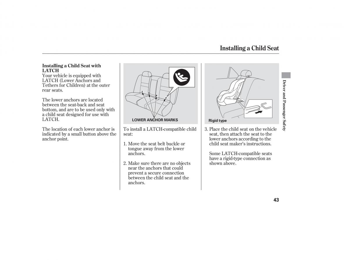 Honda Accord VII 7 CU1 Inspire owners manual / page 42