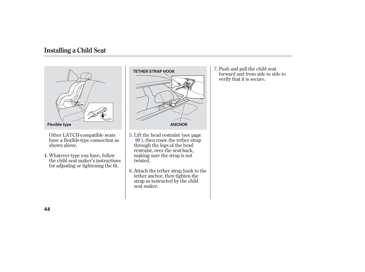 Honda Accord VII 7 CU1 Inspire owners manual / page 43