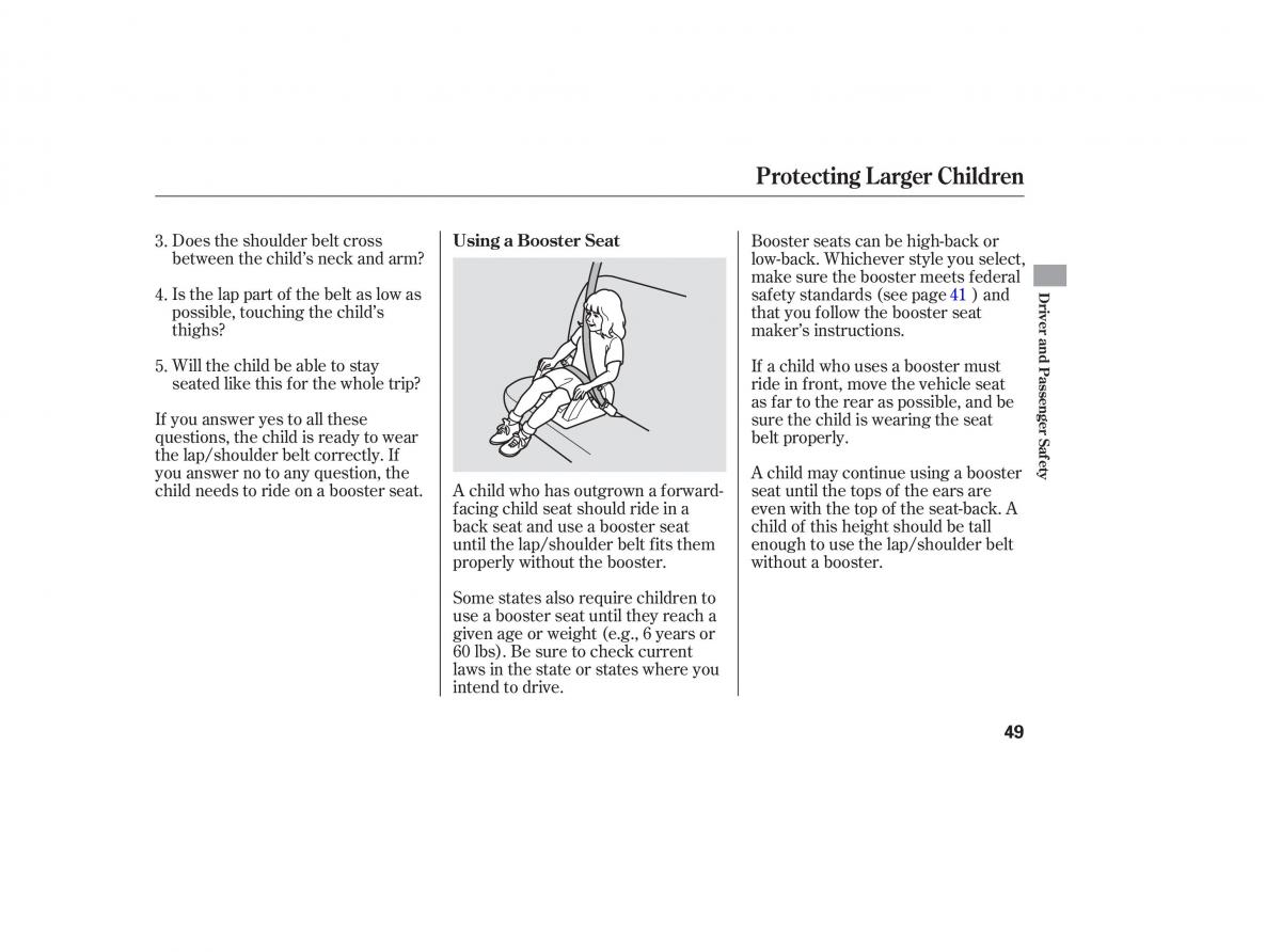 Honda Accord VII 7 CU1 Inspire owners manual / page 48