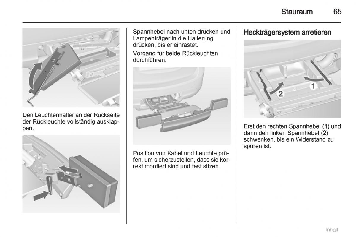 Opel Meriva II 2 B Chevrolet Meriva Vauxhall Meriva Handbuch / page 66