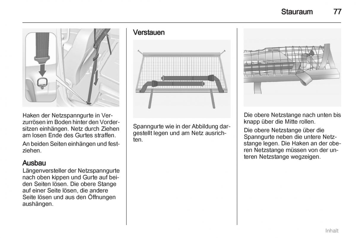 Opel Meriva II 2 B Chevrolet Meriva Vauxhall Meriva Handbuch / page 78