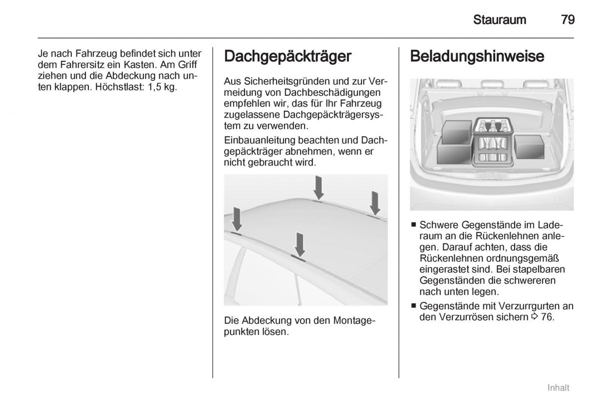 Opel Meriva II 2 B Chevrolet Meriva Vauxhall Meriva Handbuch / page 80