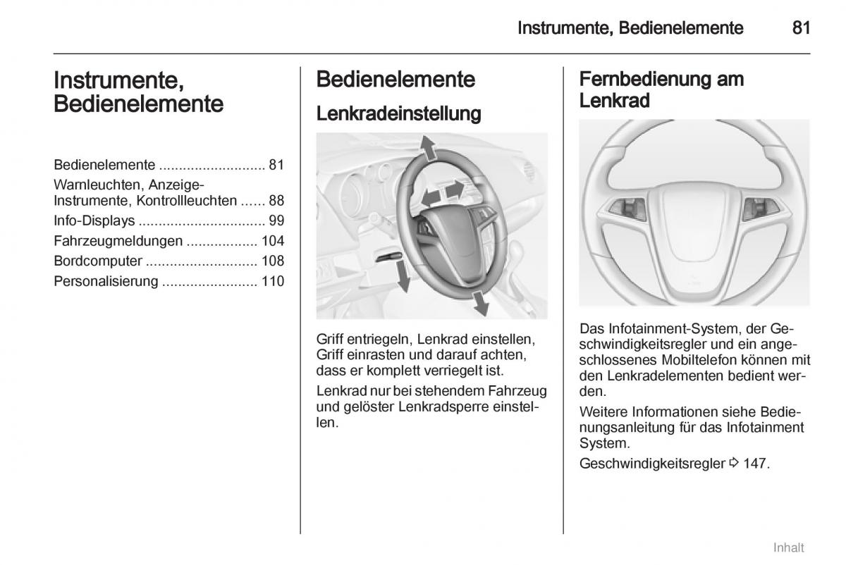 Opel Meriva II 2 B Chevrolet Meriva Vauxhall Meriva Handbuch / page 82