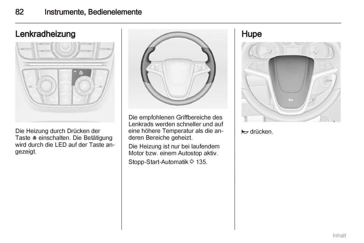 Opel Meriva II 2 B Chevrolet Meriva Vauxhall Meriva Handbuch / page 83