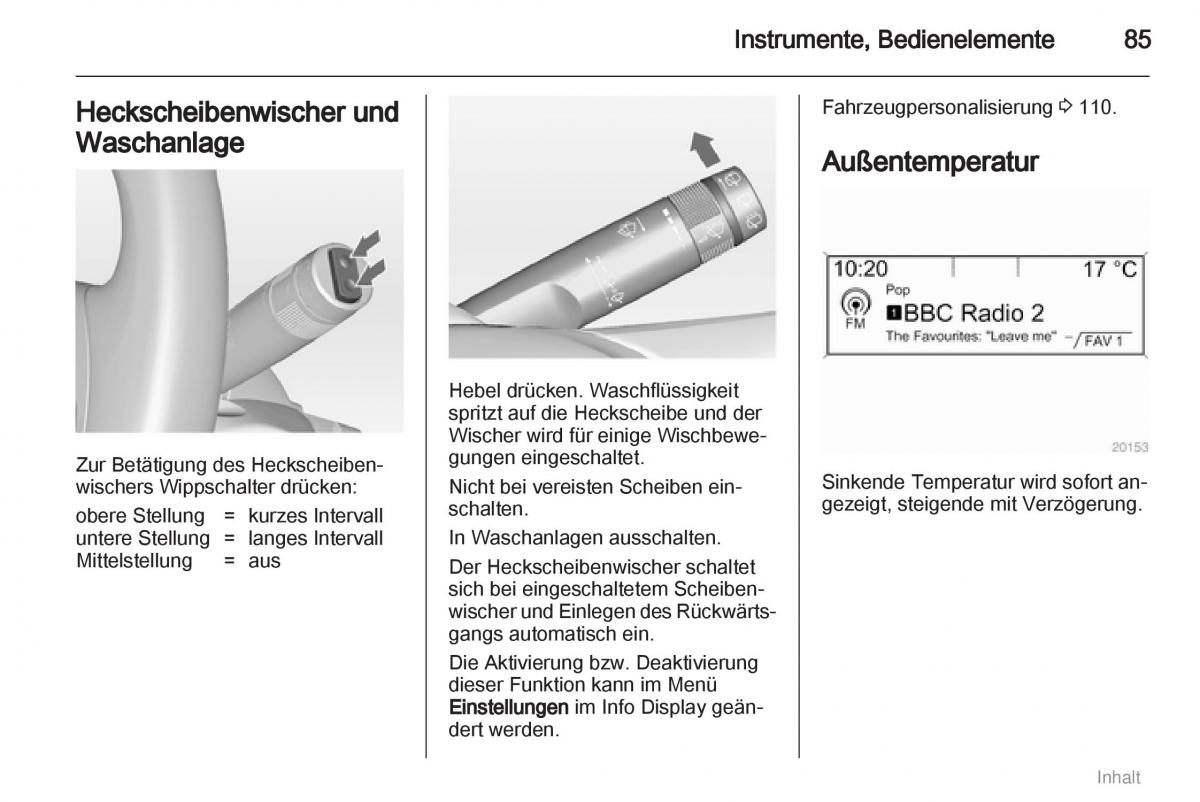 Opel Meriva II 2 B Chevrolet Meriva Vauxhall Meriva Handbuch / page 86