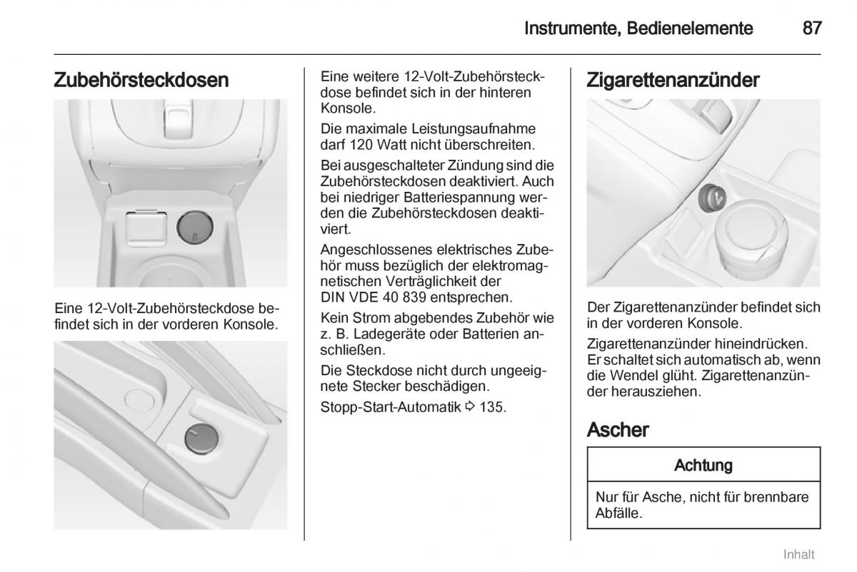 Opel Meriva II 2 B Chevrolet Meriva Vauxhall Meriva Handbuch / page 88