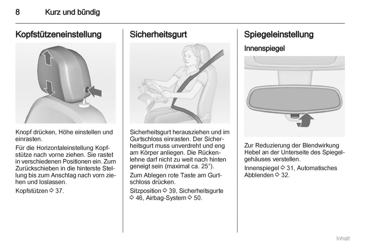 Opel Meriva II 2 B Chevrolet Meriva Vauxhall Meriva Handbuch / page 9