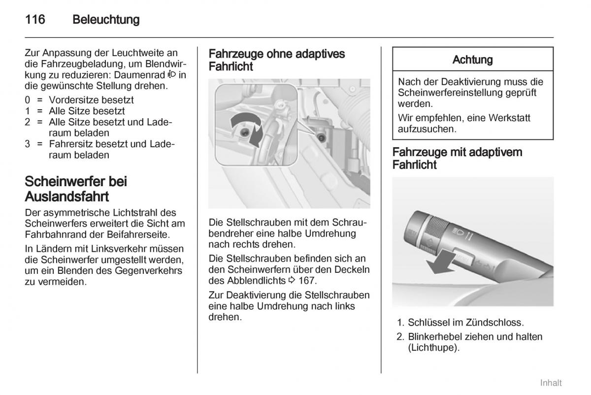 Opel Meriva II 2 B Chevrolet Meriva Vauxhall Meriva Handbuch / page 117