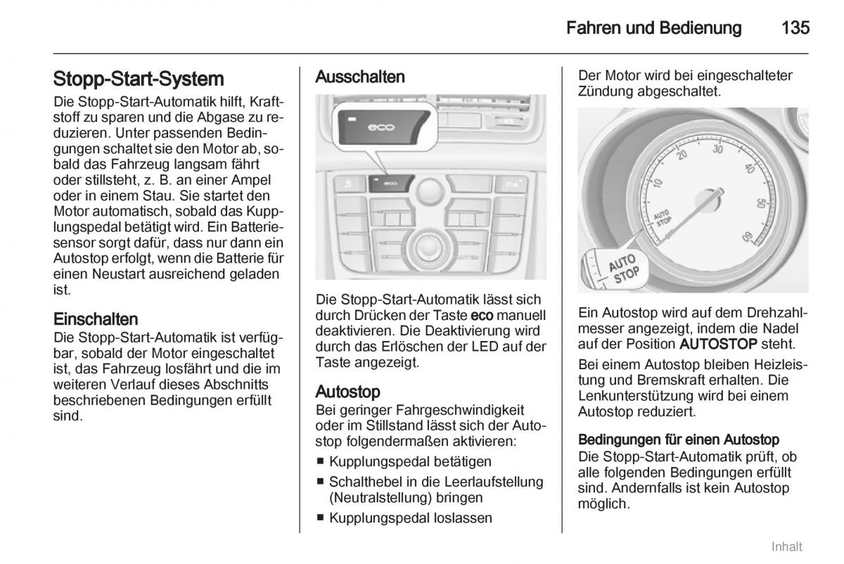 Opel Meriva II 2 B Chevrolet Meriva Vauxhall Meriva Handbuch / page 136