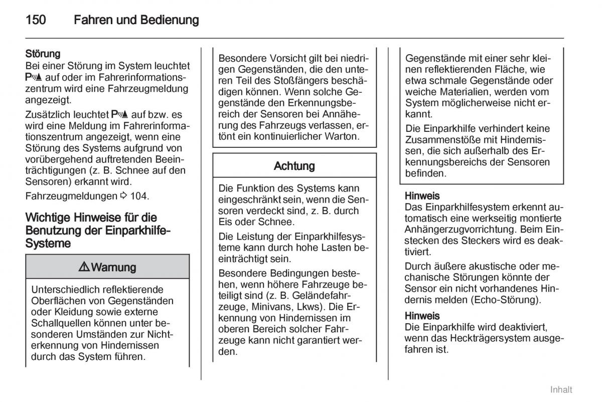 Opel Meriva II 2 B Chevrolet Meriva Vauxhall Meriva Handbuch / page 151