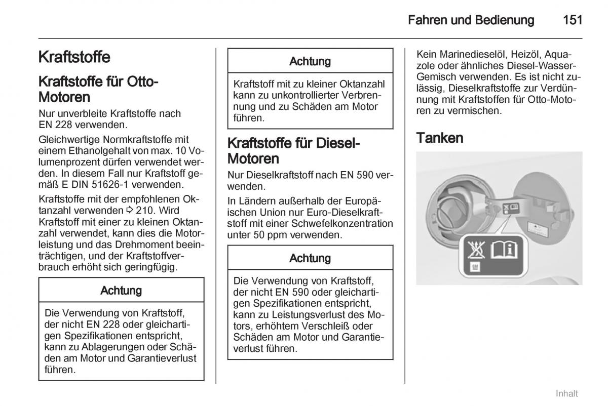 Opel Meriva II 2 B Chevrolet Meriva Vauxhall Meriva Handbuch / page 152