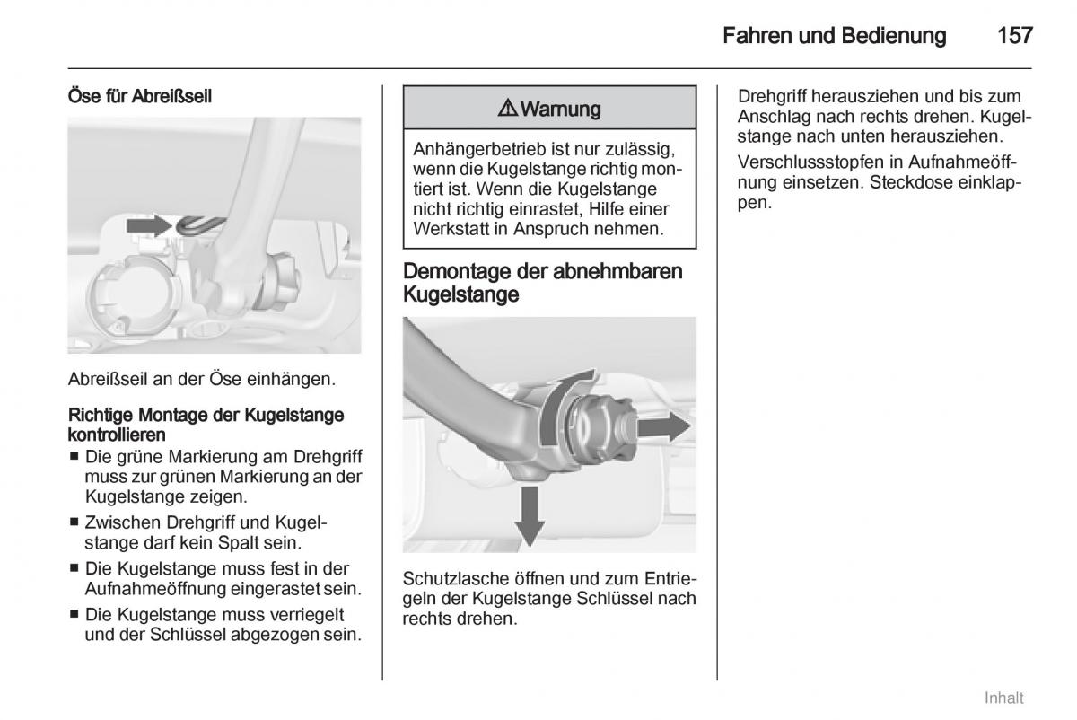 Opel Meriva II 2 B Chevrolet Meriva Vauxhall Meriva Handbuch / page 158