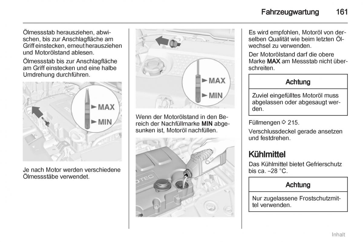 Opel Meriva II 2 B Chevrolet Meriva Vauxhall Meriva Handbuch / page 162