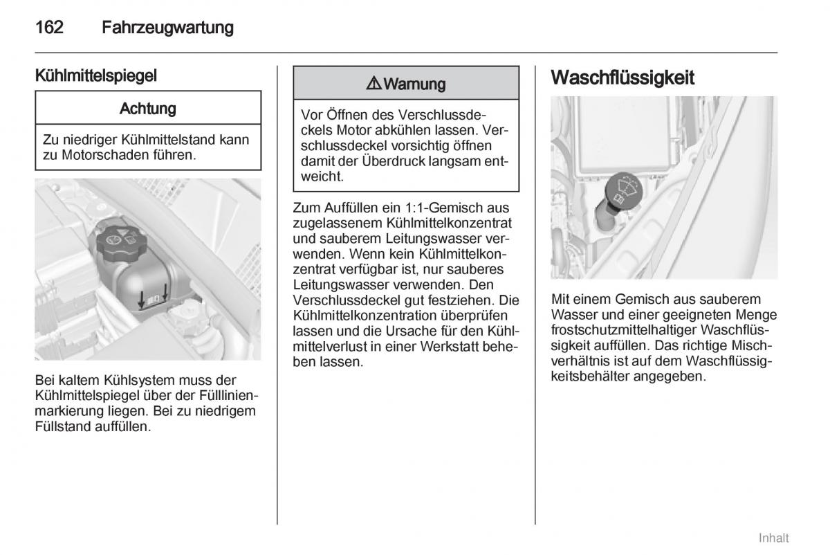 Opel Meriva II 2 B Chevrolet Meriva Vauxhall Meriva Handbuch / page 163