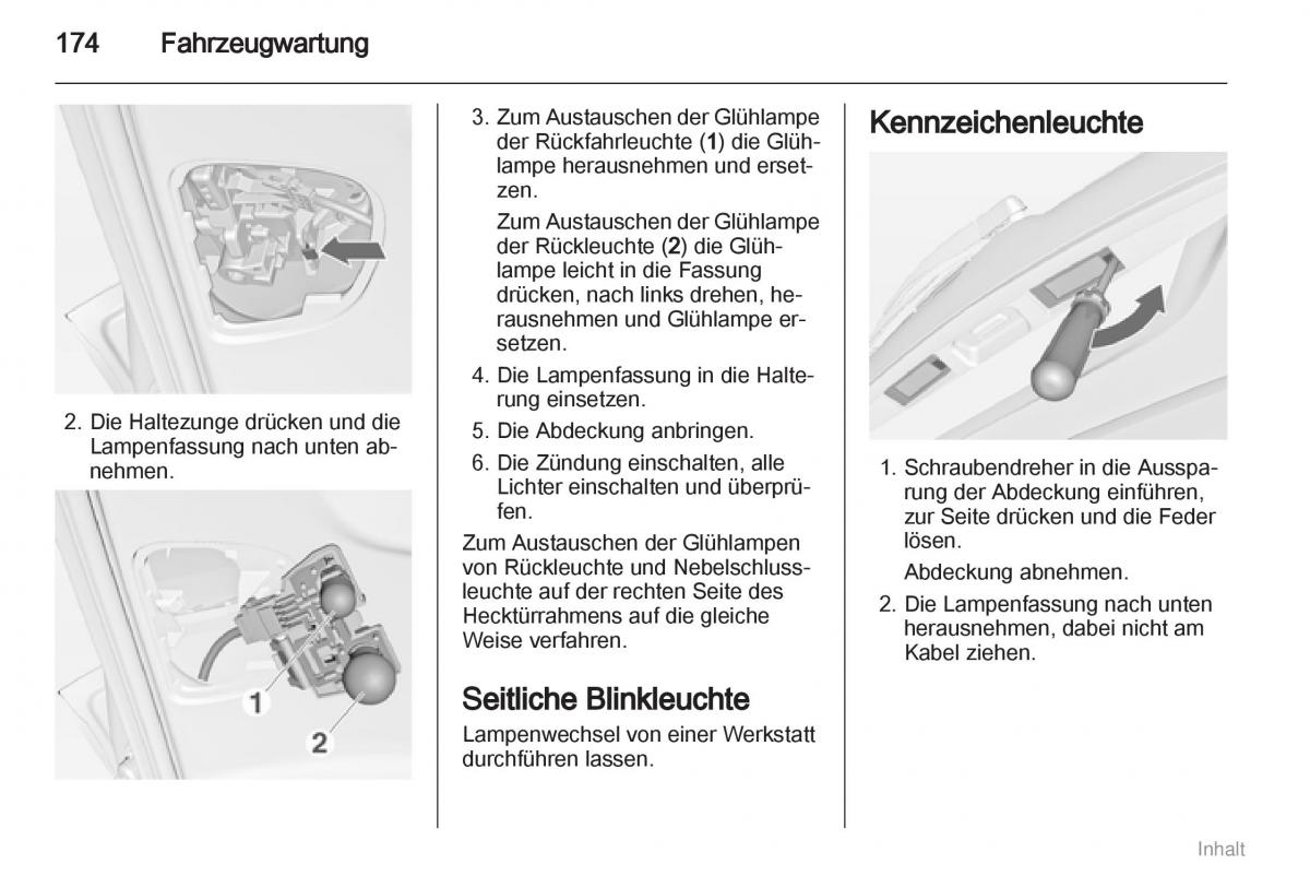 Opel Meriva II 2 B Chevrolet Meriva Vauxhall Meriva Handbuch / page 175