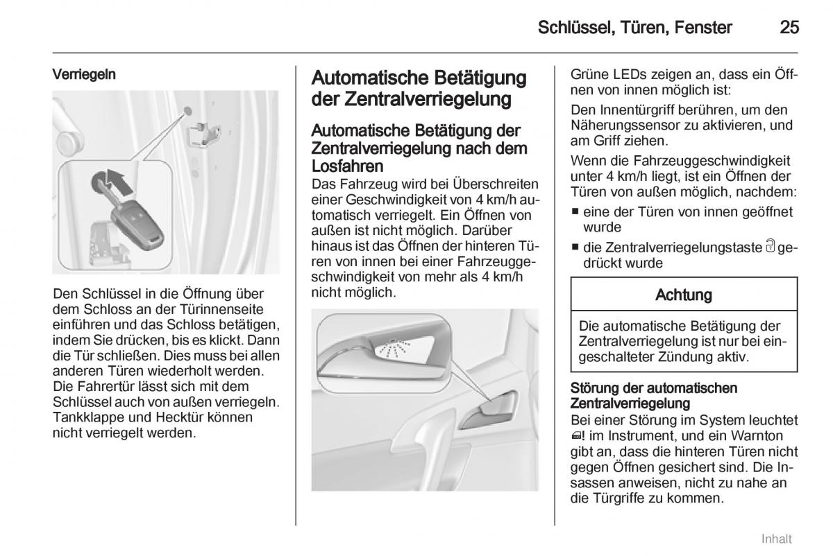 Opel Meriva II 2 B Chevrolet Meriva Vauxhall Meriva Handbuch / page 26