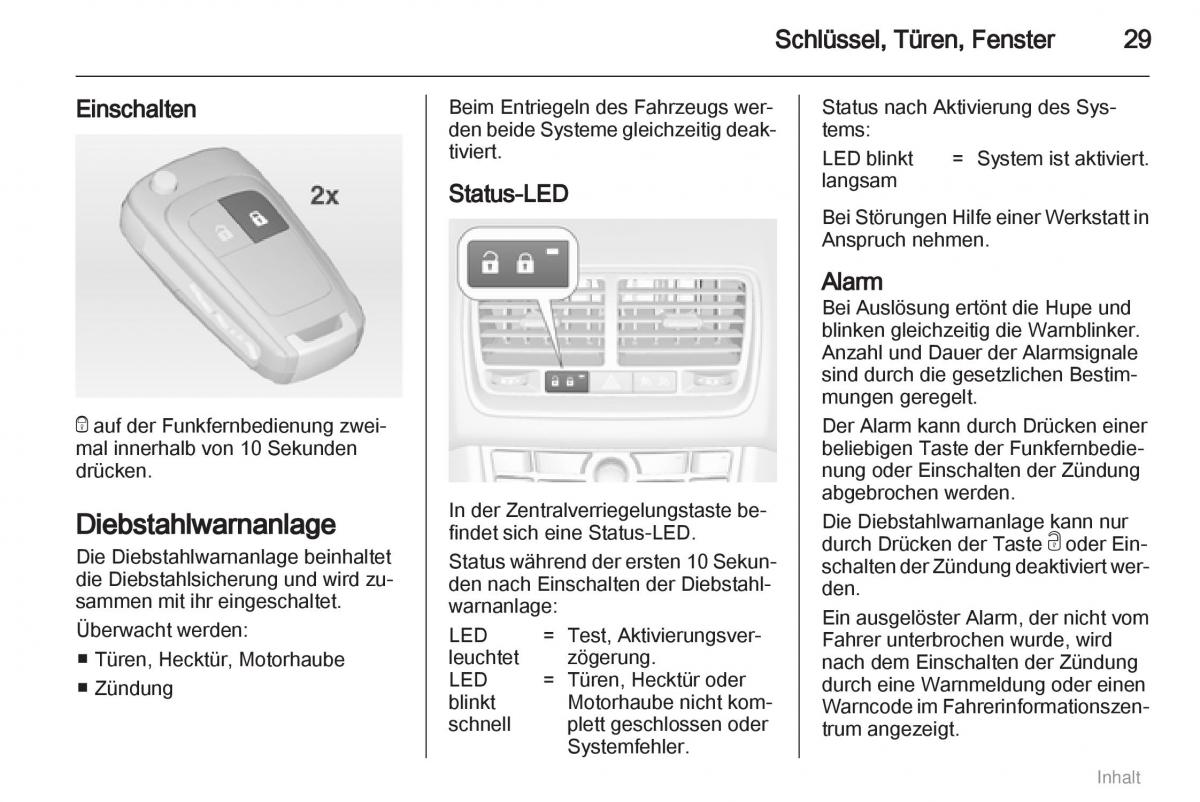 Opel Meriva II 2 B Chevrolet Meriva Vauxhall Meriva Handbuch / page 30