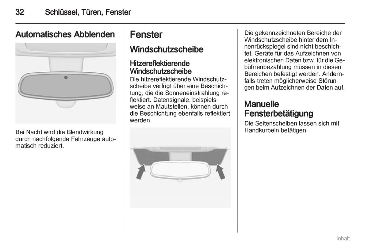 Opel Meriva II 2 B Chevrolet Meriva Vauxhall Meriva Handbuch / page 33