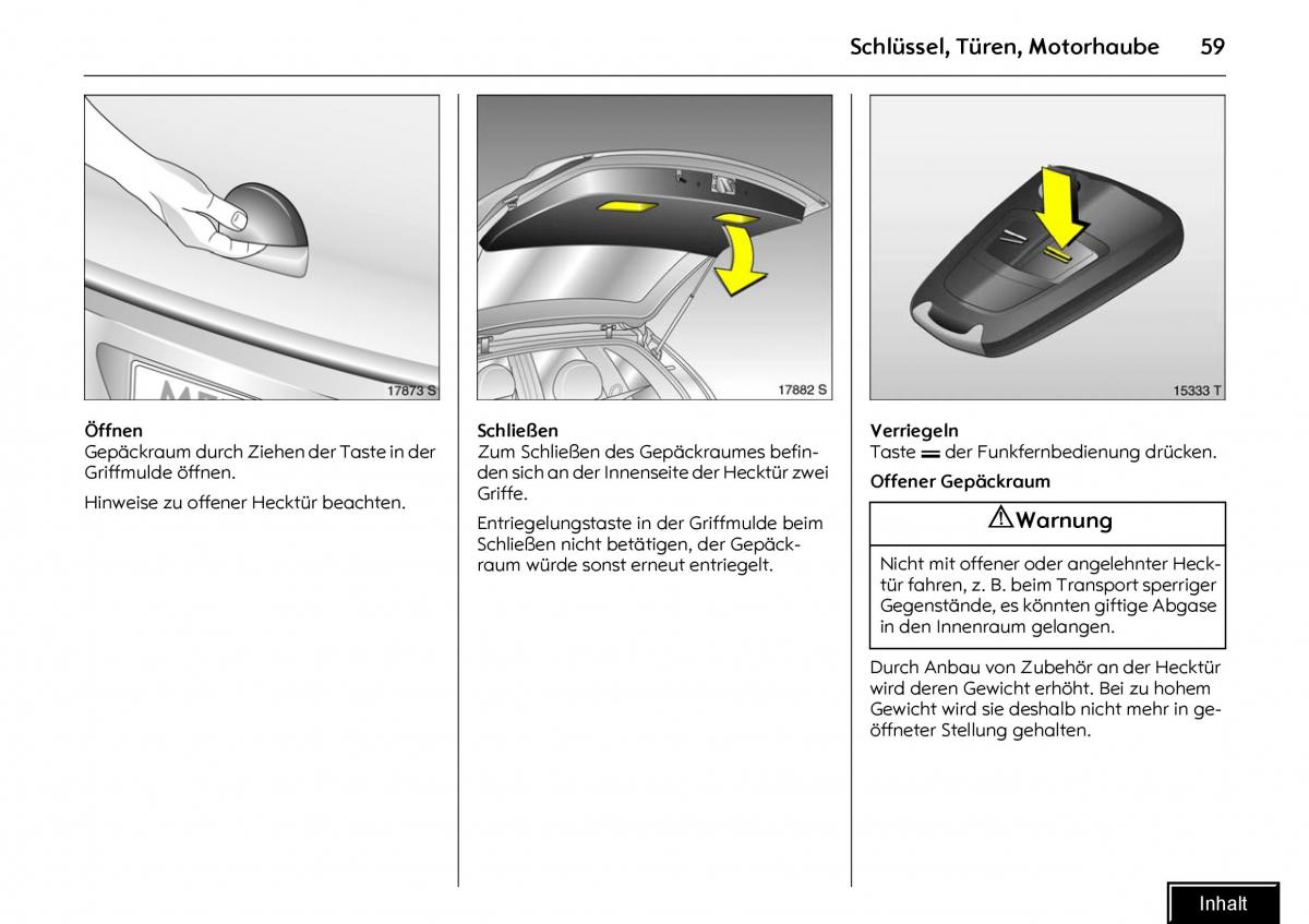 Opel Meriva I 1 A Chevrolet Meriva Vauxhall Meriva Handbuch / page 61