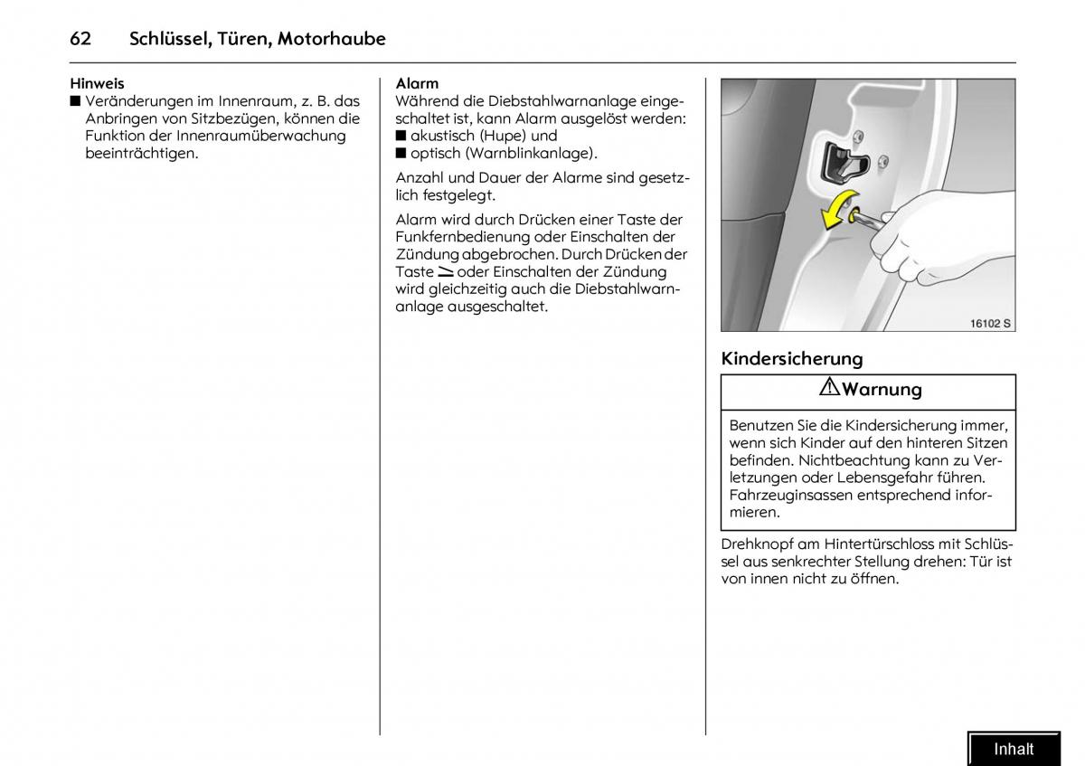 Opel Meriva I 1 A Chevrolet Meriva Vauxhall Meriva Handbuch / page 64