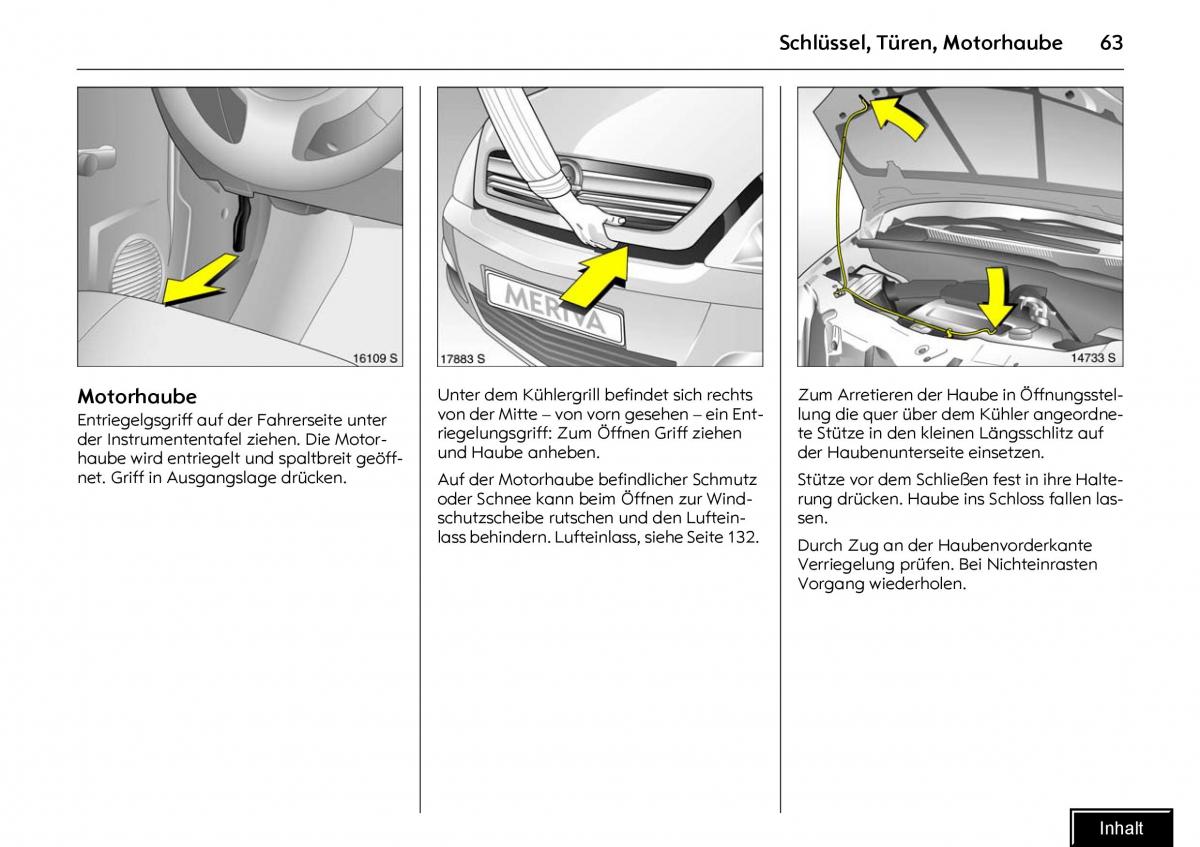 Opel Meriva I 1 A Chevrolet Meriva Vauxhall Meriva Handbuch / page 65