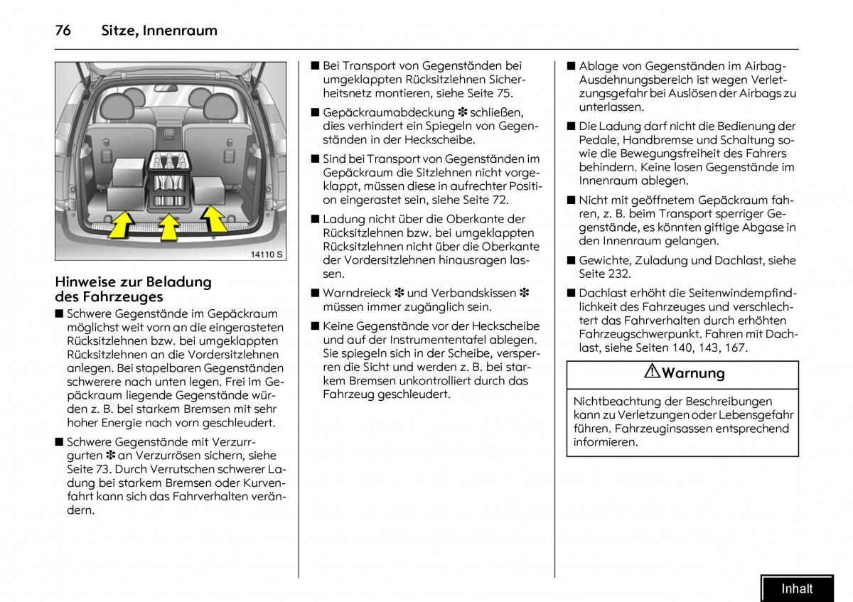 Opel Meriva I 1 A Chevrolet Meriva Vauxhall Meriva Handbuch / page 78