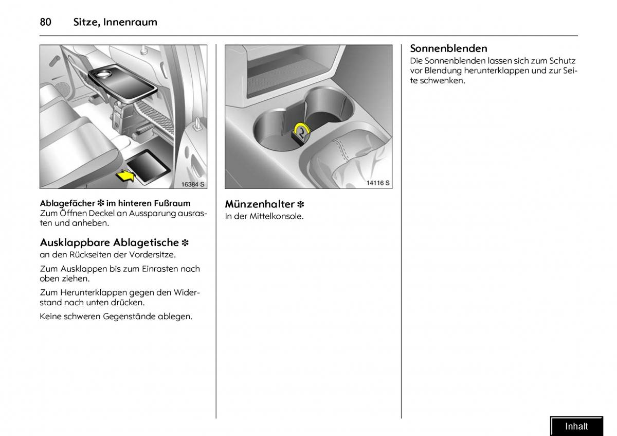 Opel Meriva I 1 A Chevrolet Meriva Vauxhall Meriva Handbuch / page 82