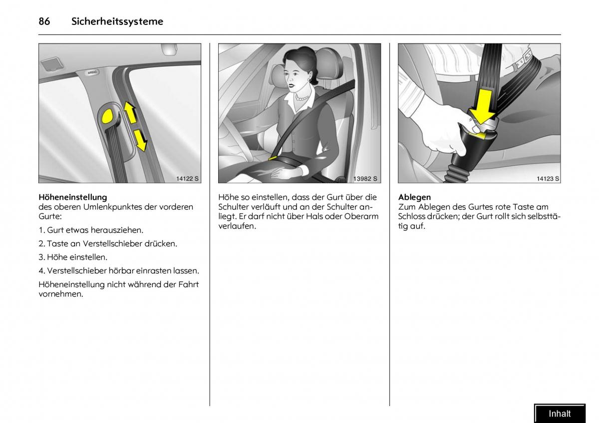 Opel Meriva I 1 A Chevrolet Meriva Vauxhall Meriva Handbuch / page 88