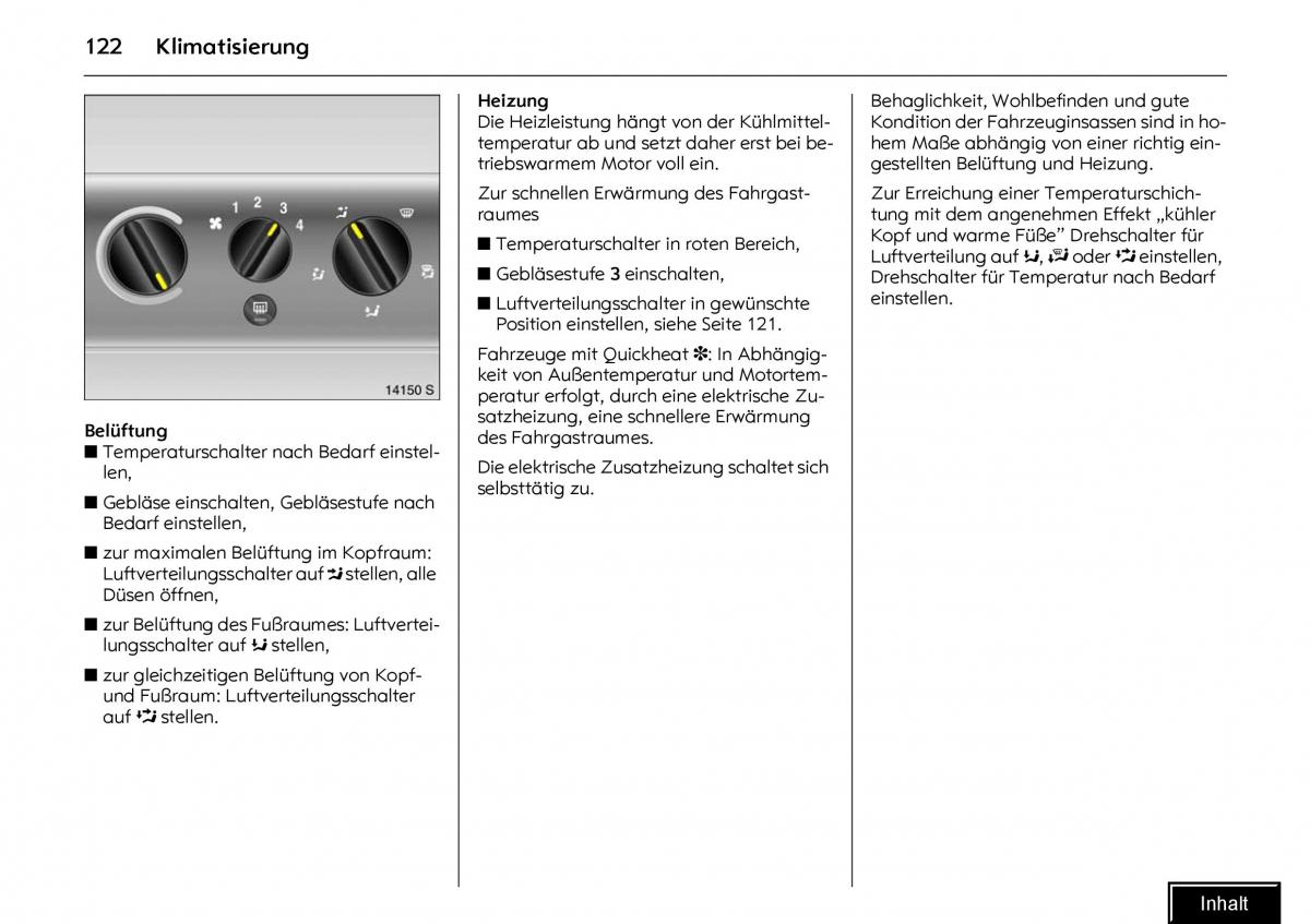 Opel Meriva I 1 A Chevrolet Meriva Vauxhall Meriva Handbuch / page 124