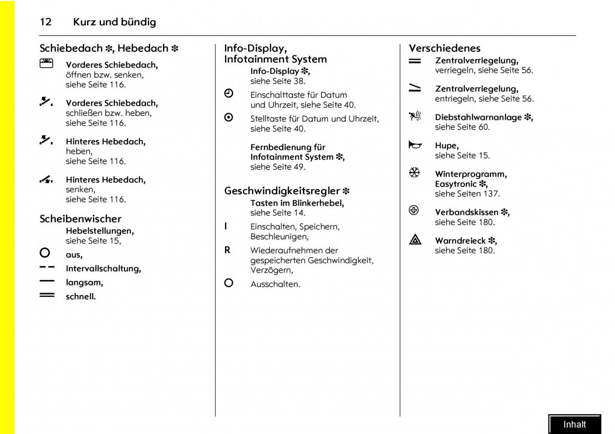 Opel Meriva I 1 A Chevrolet Meriva Vauxhall Meriva Handbuch / page 14