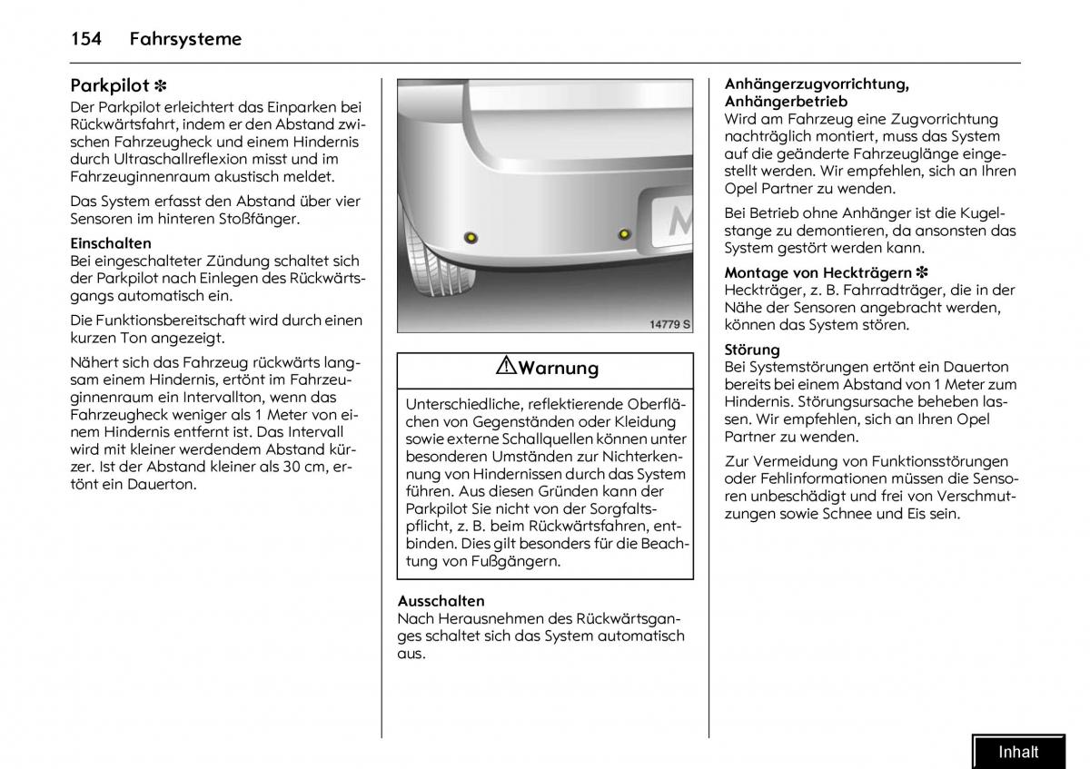 Opel Meriva I 1 A Chevrolet Meriva Vauxhall Meriva Handbuch / page 156