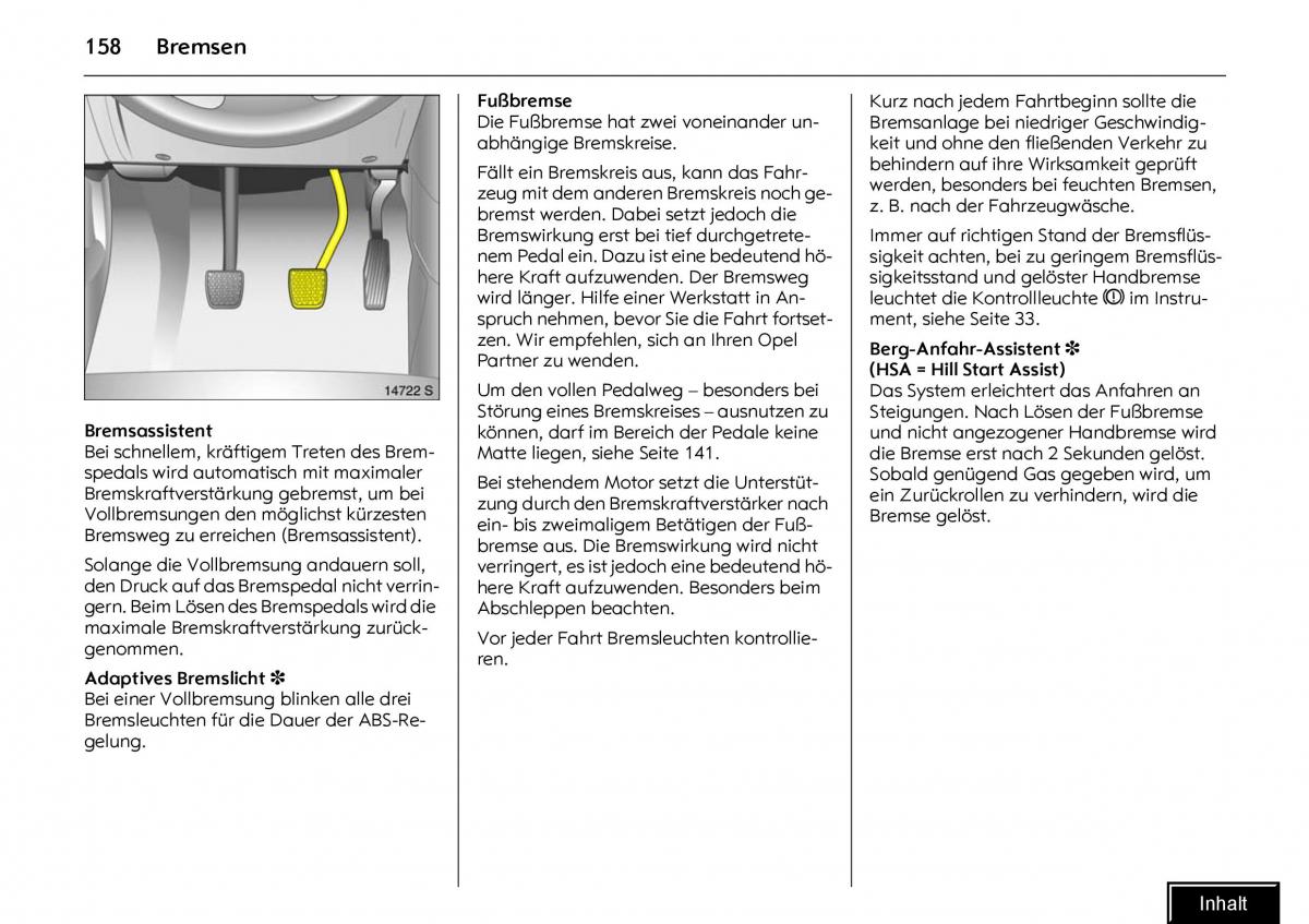 Opel Meriva I 1 A Chevrolet Meriva Vauxhall Meriva Handbuch / page 160