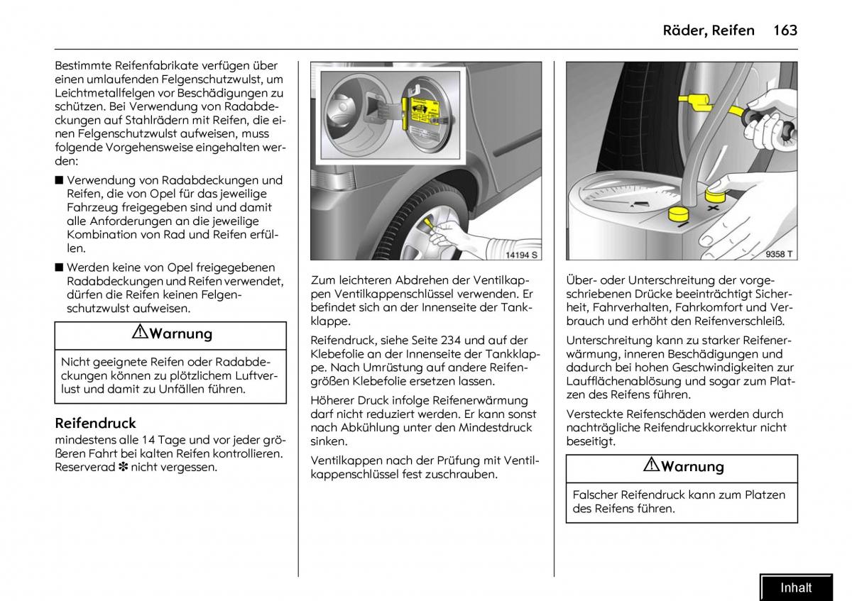 Opel Meriva I 1 A Chevrolet Meriva Vauxhall Meriva Handbuch / page 165