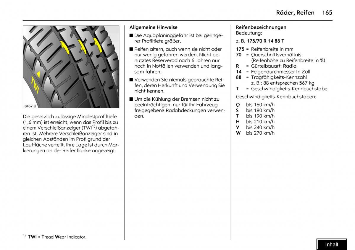 Opel Meriva I 1 A Chevrolet Meriva Vauxhall Meriva Handbuch / page 167