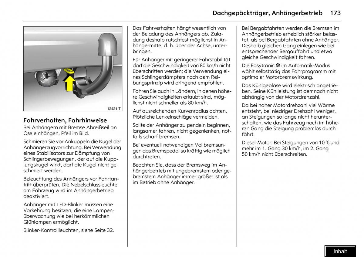 Opel Meriva I 1 A Chevrolet Meriva Vauxhall Meriva Handbuch / page 175