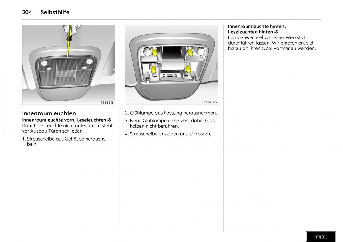 Opel Meriva I 1 A Chevrolet Meriva Vauxhall Meriva Handbuch / page 206