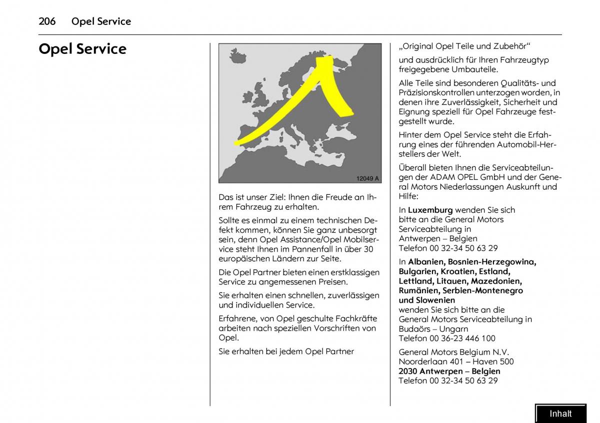 Opel Meriva I 1 A Chevrolet Meriva Vauxhall Meriva Handbuch / page 208