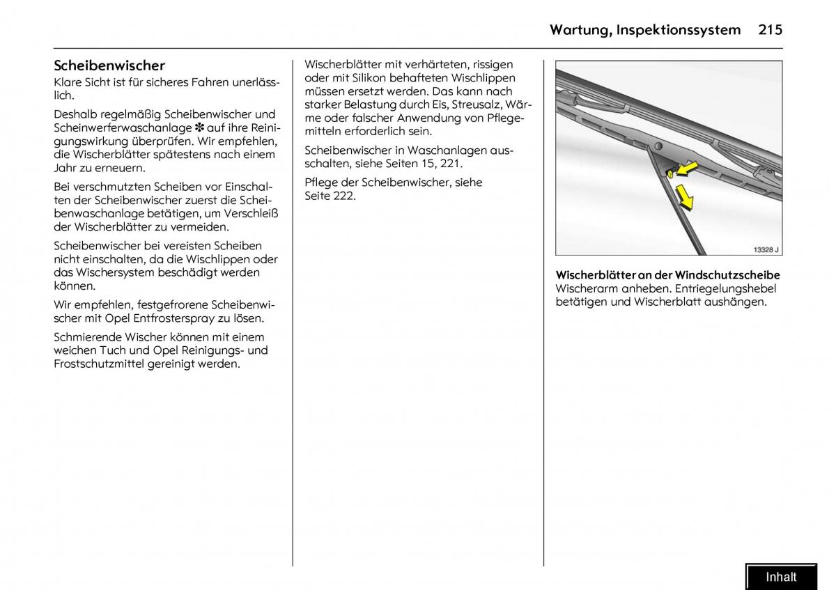 Opel Meriva I 1 A Chevrolet Meriva Vauxhall Meriva Handbuch / page 217