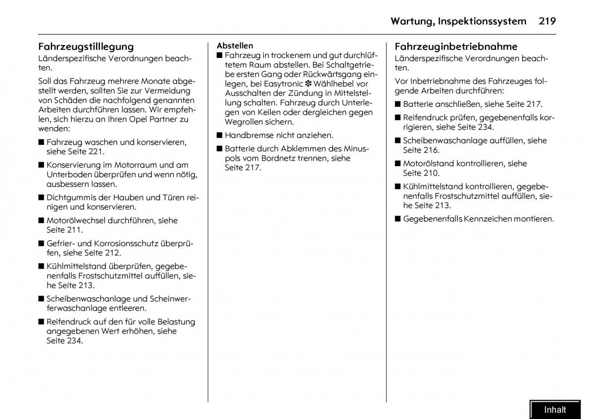 Opel Meriva I 1 A Chevrolet Meriva Vauxhall Meriva Handbuch / page 221