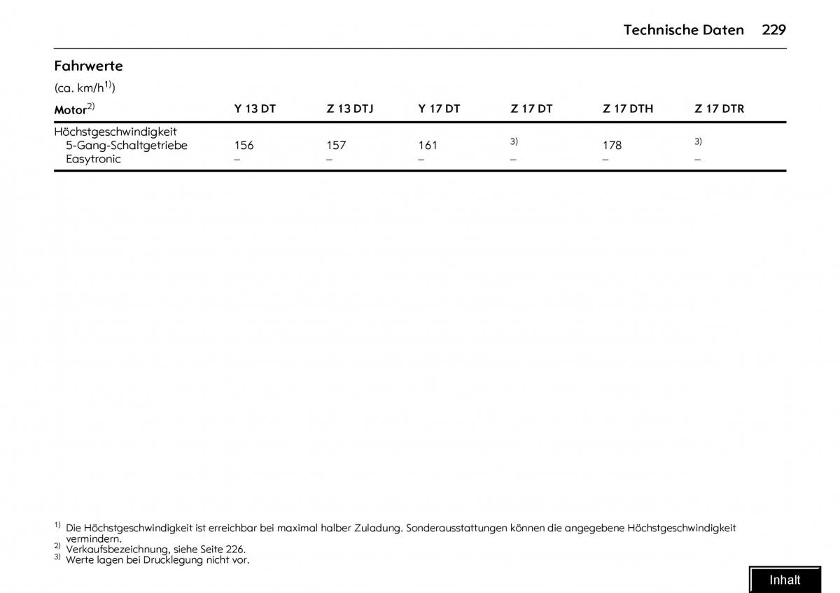 Opel Meriva I 1 A Chevrolet Meriva Vauxhall Meriva Handbuch / page 231