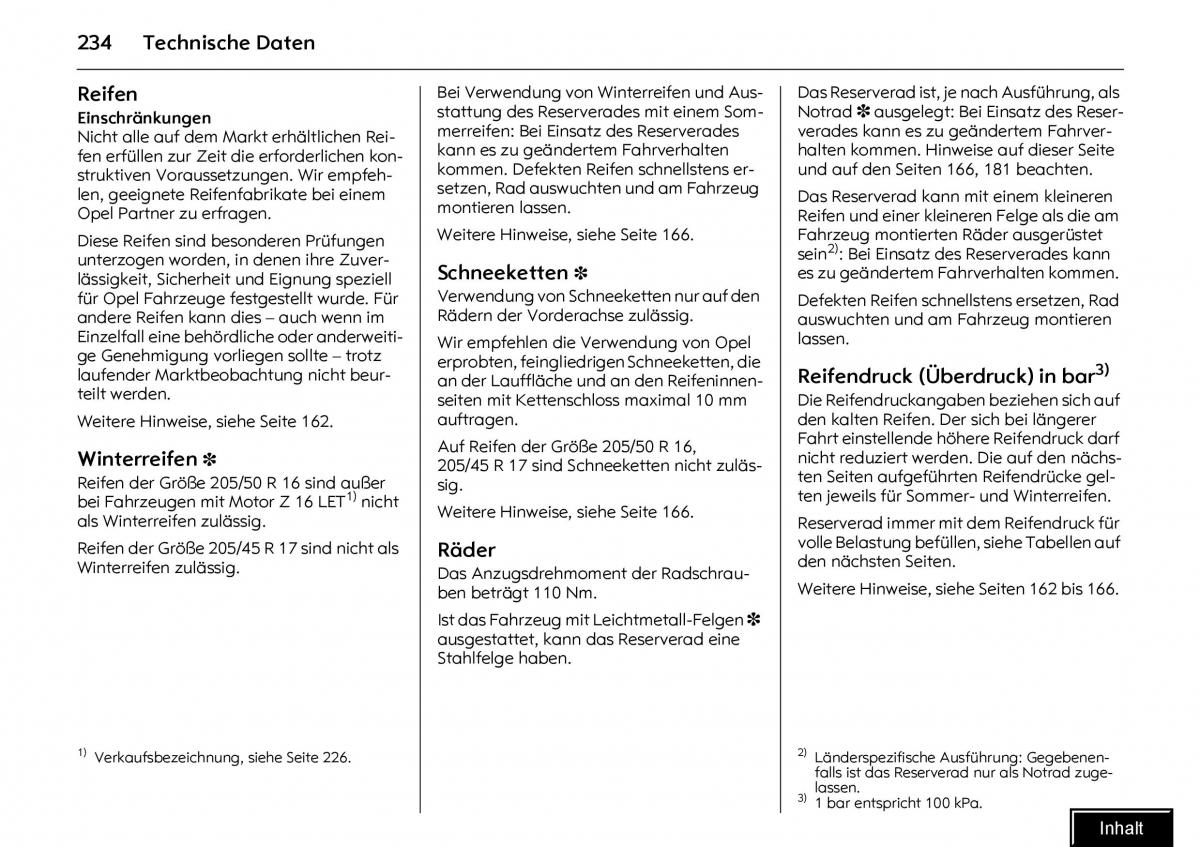 Opel Meriva I 1 A Chevrolet Meriva Vauxhall Meriva Handbuch / page 236