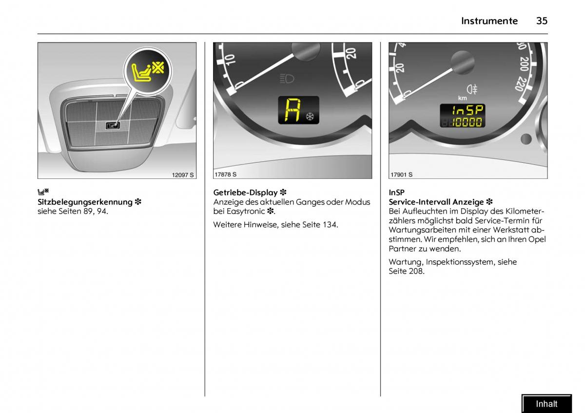 Opel Meriva I 1 A Chevrolet Meriva Vauxhall Meriva Handbuch / page 37