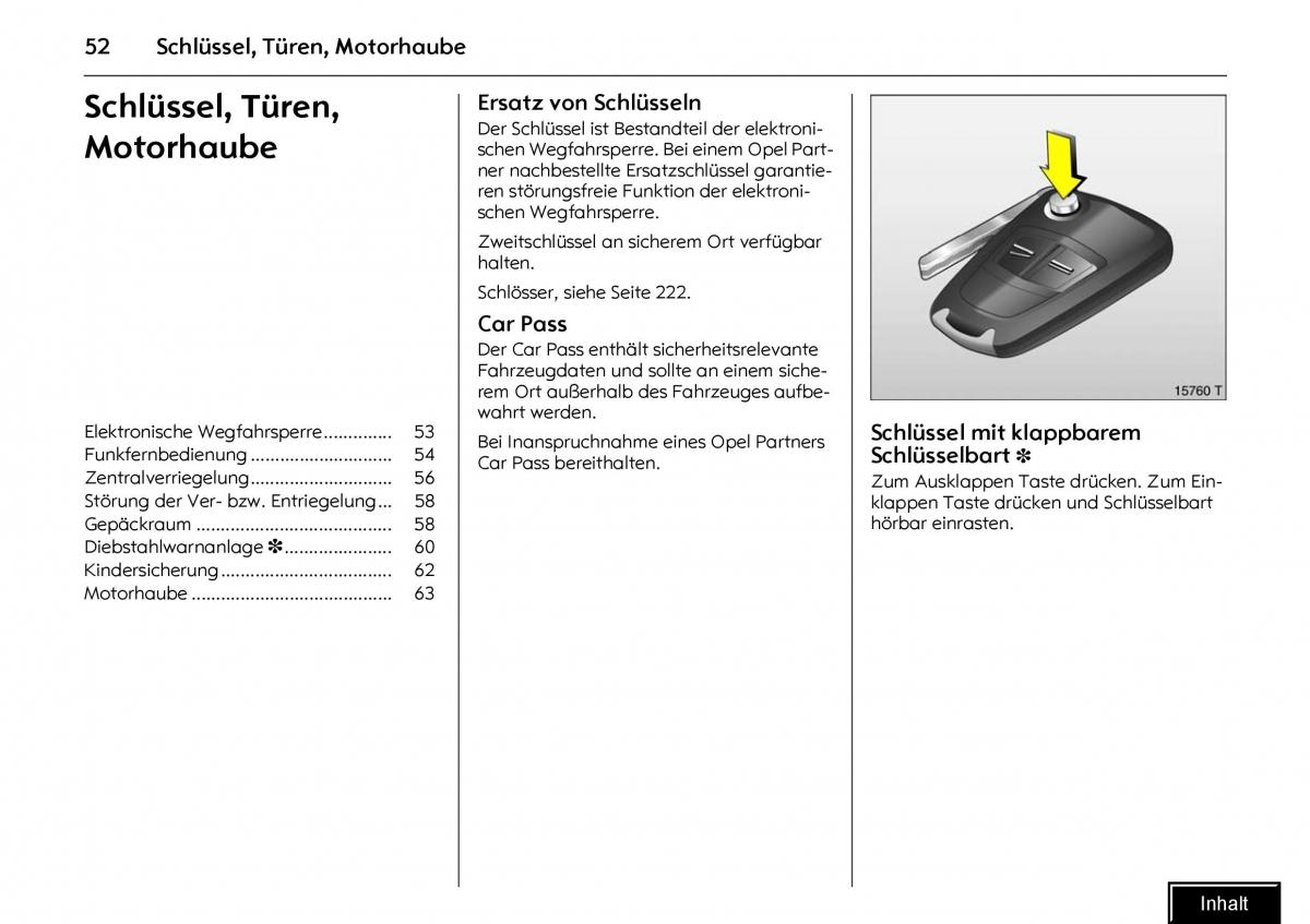 Opel Meriva I 1 A Chevrolet Meriva Vauxhall Meriva Handbuch / page 54