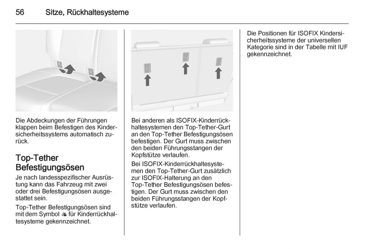 Opel Mokka Handbuch / page 58