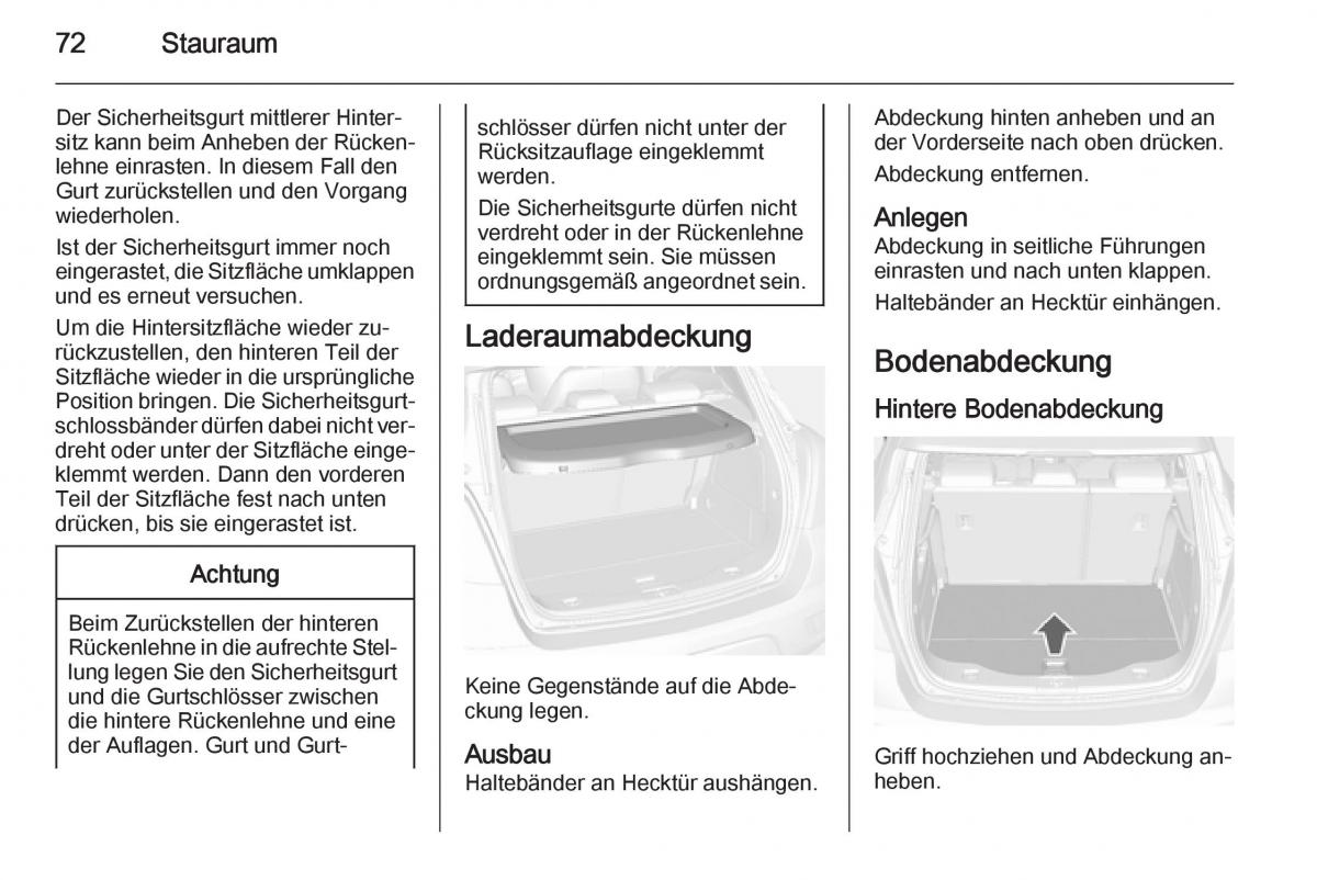 Opel Mokka Handbuch / page 74