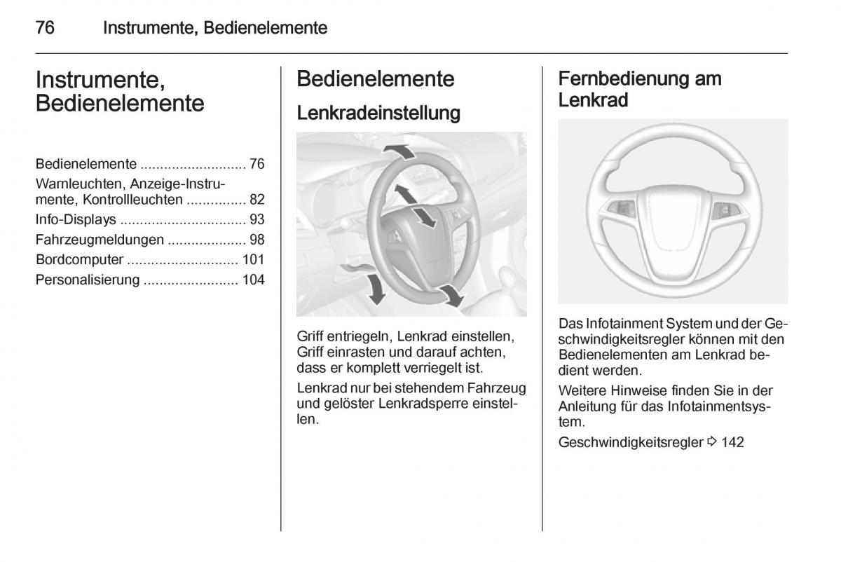 Opel Mokka Handbuch / page 78