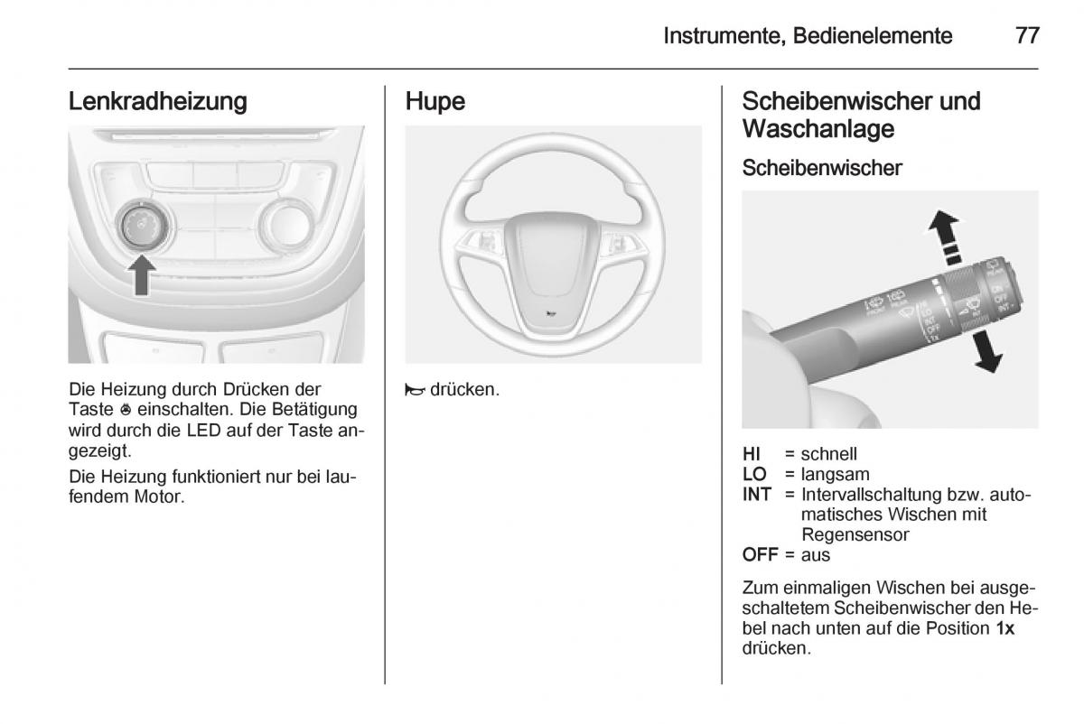 Opel Mokka Handbuch / page 79