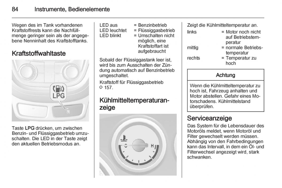 Opel Mokka Handbuch / page 86