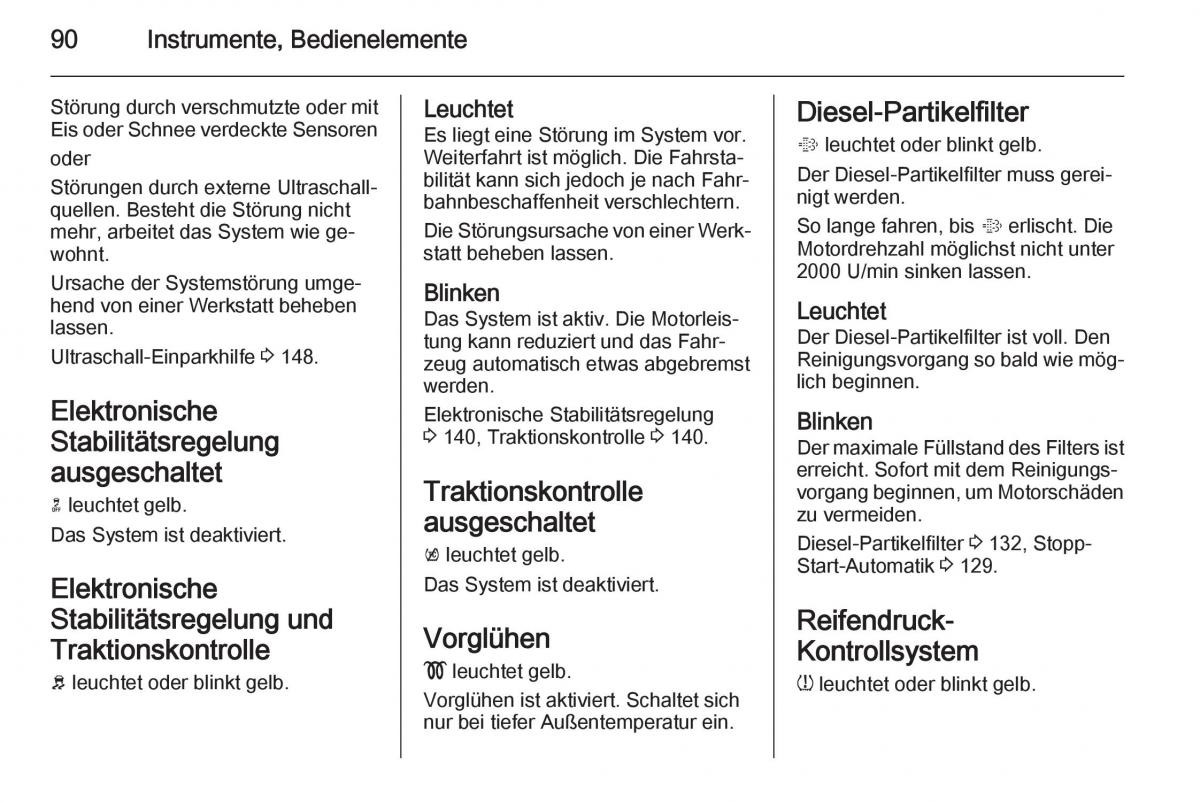 Opel Mokka Handbuch / page 92