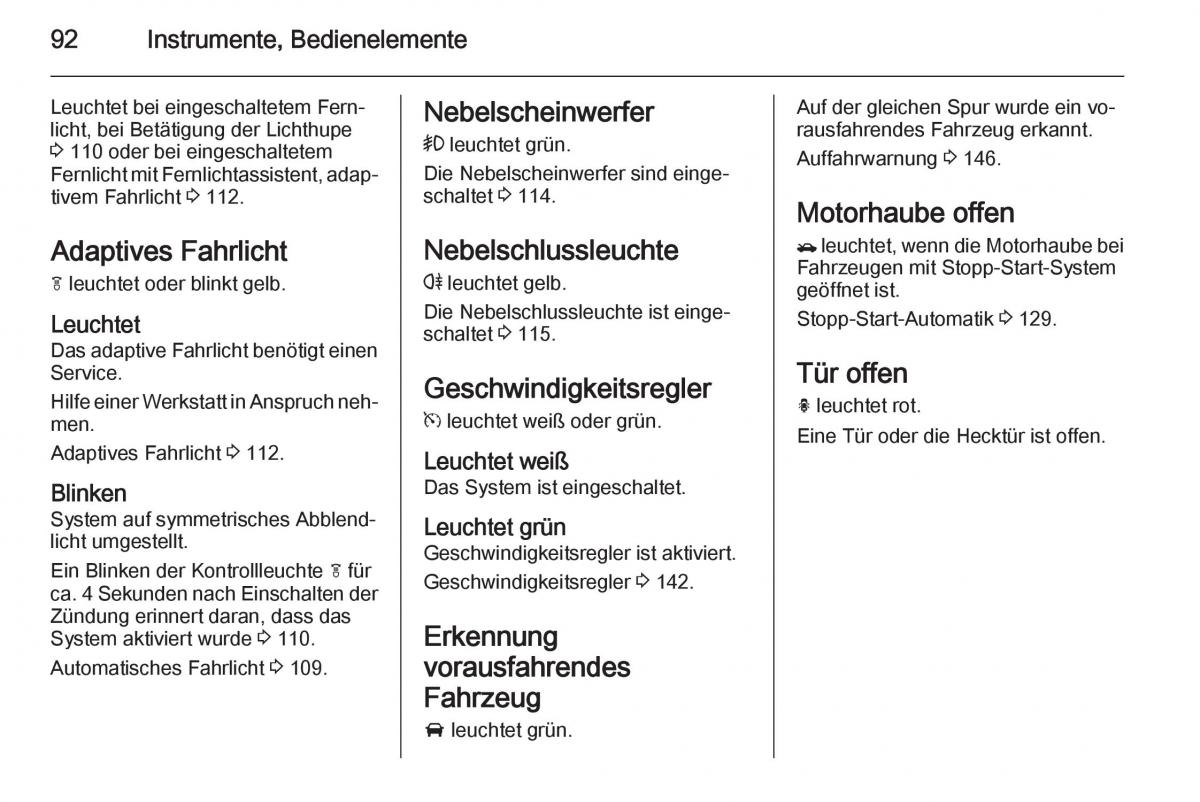 Opel Mokka Handbuch / page 94